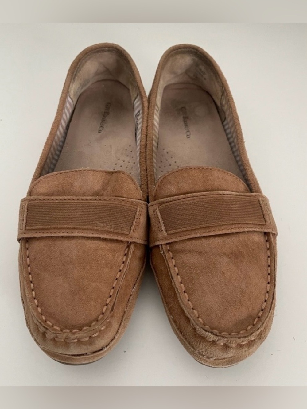 GH Bass & Co Bass Tan Suede Driving Loafers Size 8